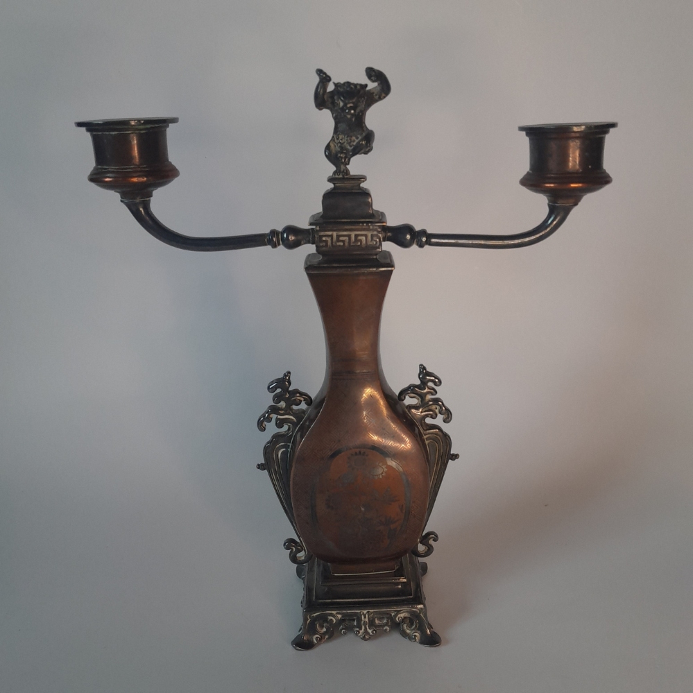 Antikes Christofle Kandelaber-Paar – Empire-Stil - Pair of Monumental Figural Candelabra – Christofle & Cie, Paris, ca. 1860–1880
