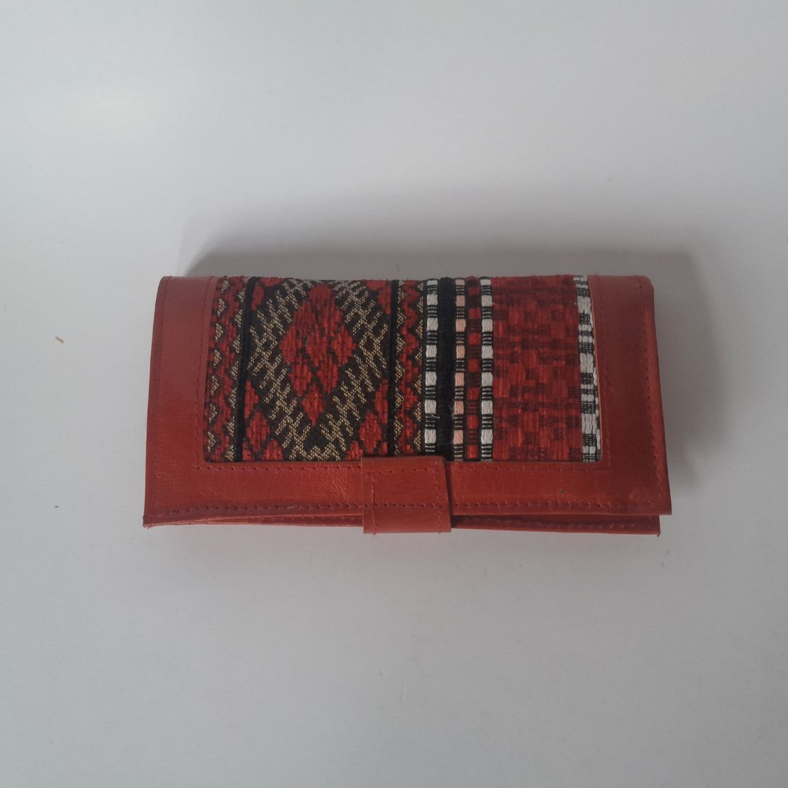 Ethno -Stoffmuster Vintage Portemonnaie | 20 × 10 cm | Boho & Retro Stil