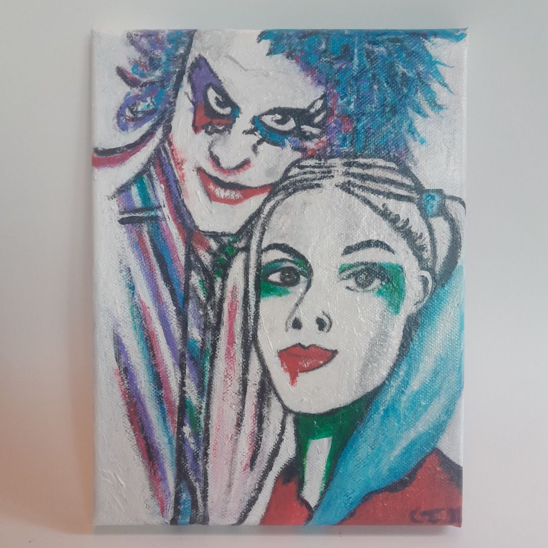 Duality – Joker & Harley Quinn | Originalgemälde von Gisela